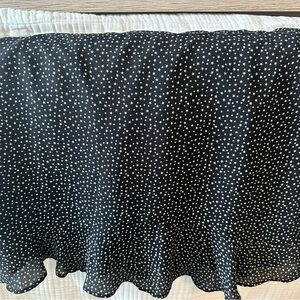 J. Crew Black and White Ruffled Bubble Skirt